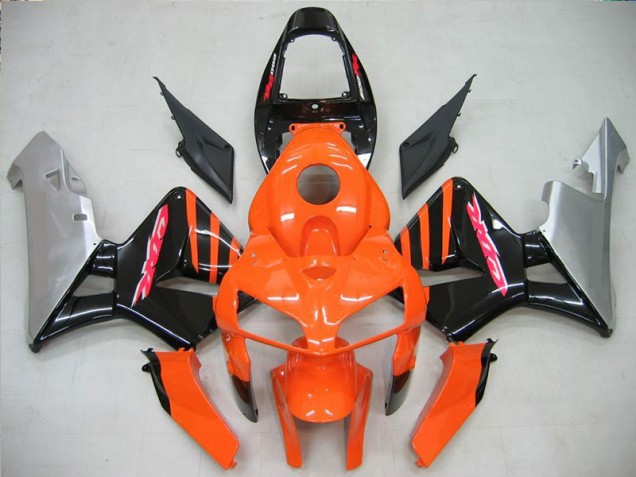 Best 2005-2006 Orange Black Honda CBR600RR Motorcycle Fairing