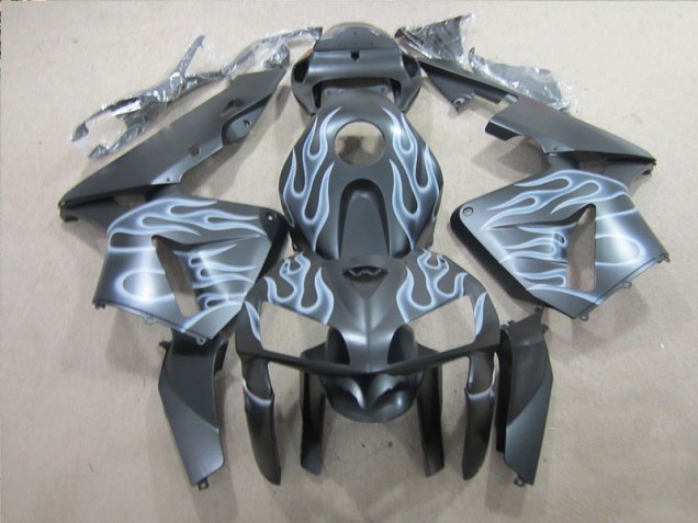 Best 2005-2006 Black Silver Flame Honda CBR600RR Replacement Motorcycle Fairings Best 2005-2006 Black Silver Flame Honda CBR600RR Replacement Motorcycle Fairings