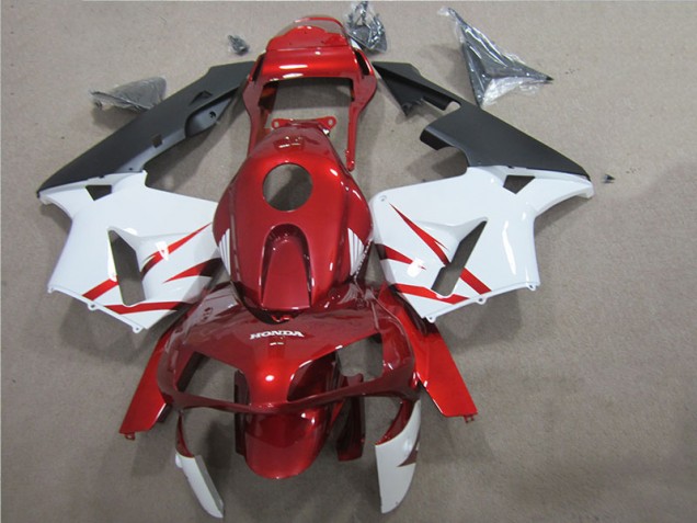 Best 2005-2006 Red White Honda CBR600RR Motorcycle Fairings Best 2005-2006 Red White Honda CBR600RR Motorcycle Fairings