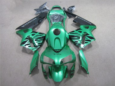 Best 2005-2006 Green Black Honda CBR600RR Motorcycle Fairings Kit
