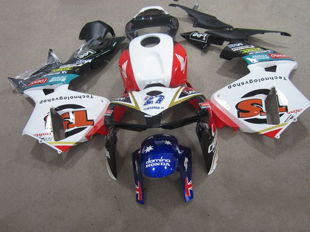 Best 2005-2006 White Blue 27 Honda CBR600RR Replacement Motorcycle Fairings