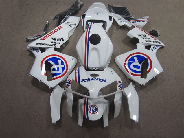 Best 2005-2006 White Blue Repsol Honda CBR600RR Bike Fairing Kit Best 2005-2006 White Blue Repsol Honda CBR600RR Bike Fairing Kit