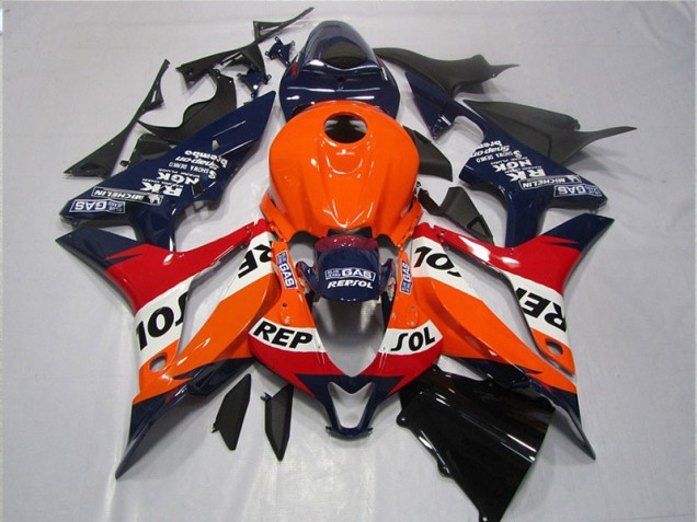 Best 2007-2008 Orange Blue Black Repsol Honda CBR600RR Motorcycle Fairings Best 2007-2008 Orange Blue Black Repsol Honda CBR600RR Motorcycle Fairings