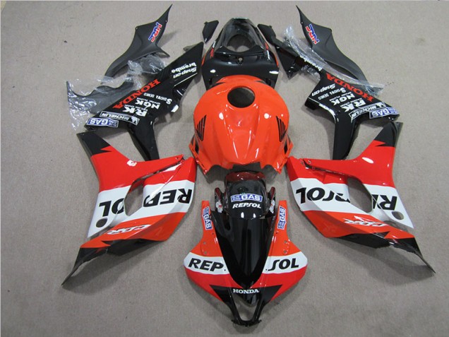 Best 2007-2008 Orange Black Repsol Honda CBR600RR Bike Fairing Kit Best 2007-2008 Orange Black Repsol Honda CBR600RR Bike Fairing Kit