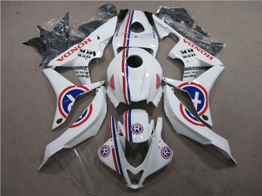 Best 2007-2008 White R Honda CBR600RR Motorcycle Fairings Kits