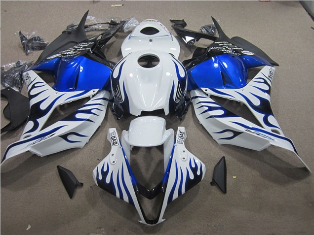 Best 2009-2012 White Blue Flame Honda CBR600RR Bike Fairings Best 2009-2012 White Blue Flame Honda CBR600RR Bike Fairings