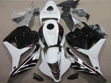 Best 2009-2012 White Black Honda CBR600RR Motorcycle Fairings Kit