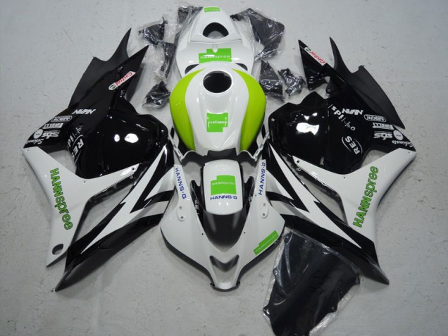 Best 2009-2012 Black White Green Hannspree Honda CBR600RR Motorcycle Fairing Kit Best 2009-2012 Black White Green Hannspree Honda CBR600RR Motorcycle Fairing Kit