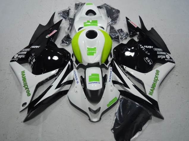 Best 2009-2012 Black White Green Hannspree Honda CBR600RR Moto Fairings Best 2009-2012 Black White Green Hannspree Honda CBR600RR Moto Fairings