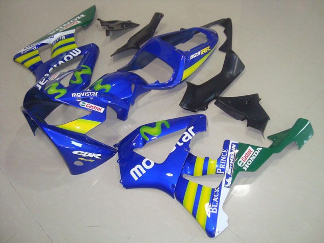 Best 2000-2001 Blue Movistar Castrol Honda CBR900RR 929 Motorcycle Fairings Kit Best 2000-2001 Blue Movistar Castrol Honda CBR900RR 929 Motorcycle Fairings Kit
