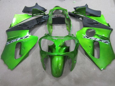 Best 2000-2001 Green Kawasaki ZX12R Motorbike Fairings