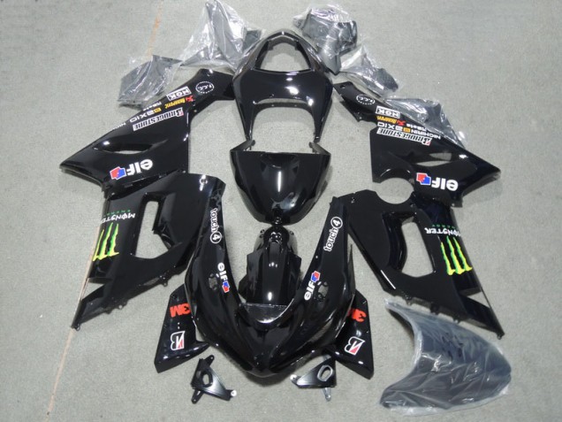 Best 2005-2006 Black 3M Touch4 Monster Kawasaki ZX6R Motorcyle Fairings Best 2005-2006 Black 3M Touch4 Monster Kawasaki ZX6R Motorcyle Fairings
