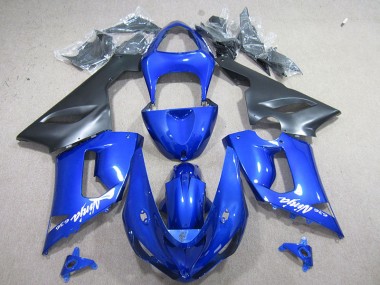 Best 2005-2006 Blue White Ninja 636 Kawasaki ZX6R Motorcyle Fairings