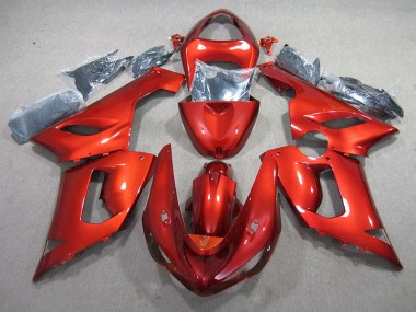 Best 2005-2006 Orange Kawasaki ZX6R Motor Fairings