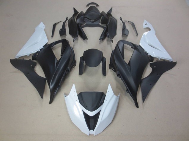 Best 2013-2018 Black White Kawasaki ZX6R Motorcycle Fairings Best 2013-2018 Black White Kawasaki ZX6R Motorcycle Fairings