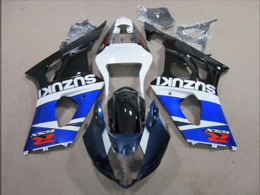 Best 2003-2004 Blue White Decal Suzuki GSXR1000 Motorbike Fairing