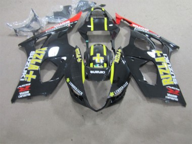 Best 2003-2004 Black Rizla Suzuki GSXR1000 Motorbike Fairing Kits
