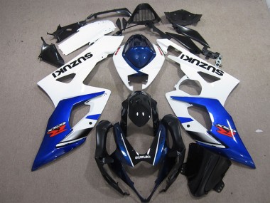 Best 2005-2006 White Blue Suzuki GSXR1000 Motorcylce Fairings