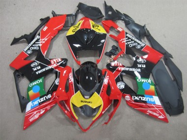 Best 2005-2006 Black Red Yellow Suzuki GSXR1000 Bike Fairings