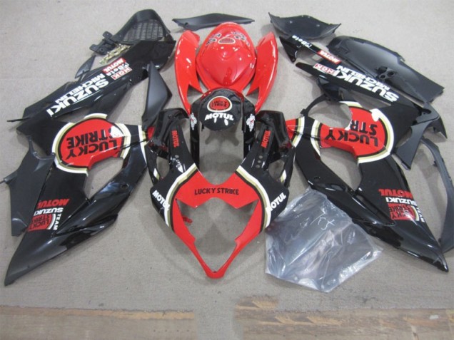 Best 2005-2006 Black Lucky Strike Red Motul Suzuki GSXR1000 Motorbike Fairing Best 2005-2006 Black Lucky Strike Red Motul Suzuki GSXR1000 Motorbike Fairing