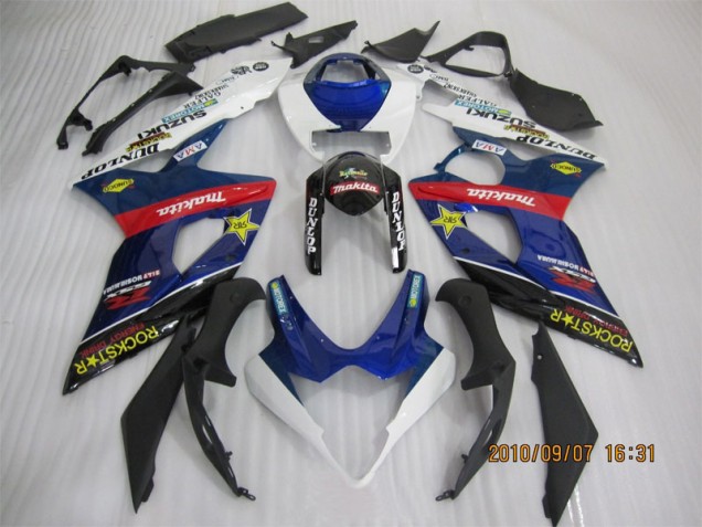 Best 2005-2006 Blue Black Rockstar Suzuki GSXR1000 Replacement Motorcycle Fairings Best 2005-2006 Blue Black Rockstar Suzuki GSXR1000 Replacement Motorcycle Fairings