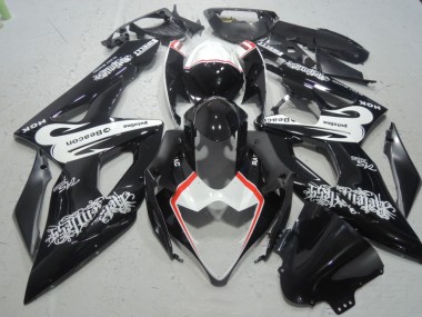 Best 2005-2006 Black White Beacon Suzuki GSXR1000 Bike Fairing Kit