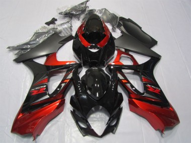 Best 2007-2008 Black Red Suzuki GSXR1000 Motorcycle Fairing Kit
