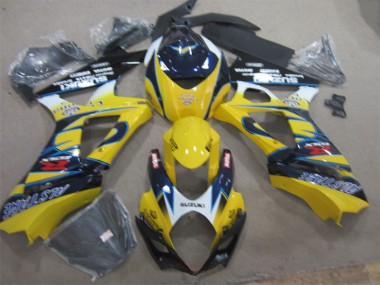 Best 2007-2008 Yellow Blue Suzuki GSXR1000 Replacement Fairings