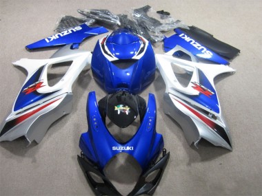 Best 2007-2008 Blue White Suzuki GSXR1000 Motor Bike Fairings