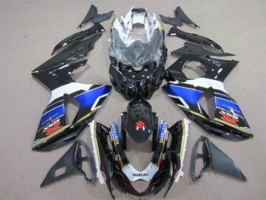 Best 2009-2016 Black Blue Dark Dog Suzuki GSXR1000 Motorcycle Fairing Kits
