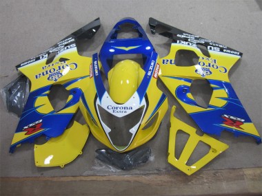 Best 2004-2005 Yellow Blue Corona Extra Suzuki GSXR600 Motorcycle Fairings