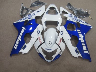 Best 2004-2005 White Blue Motul Suzuki GSXR600 Motorbike Fairing