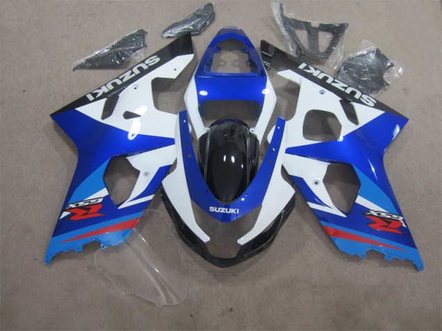 Best 2004-2005 Blue White Suzuki GSXR600 Motorcycle Fairings Kits Best 2004-2005 Blue White Suzuki GSXR600 Motorcycle Fairings Kits