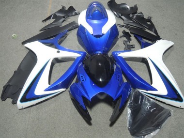 Best 2006-2007 Blue White Black Suzuki GSXR600 Motorbike Fairing