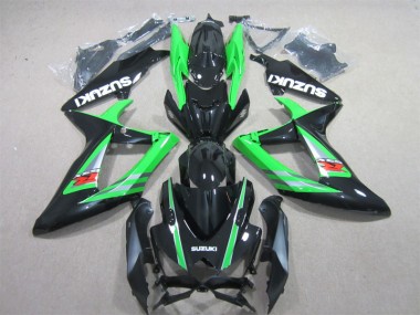 Best 2006-2007 Black Green Suzuki GSXR600 Bike Fairings