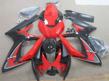 Best 2006-2007 Black Red Suzuki GSXR600 Motorcylce Fairings
