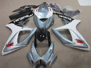 Best 2006-2007 White Grey Suzuki GSXR600 Motorbike Fairings