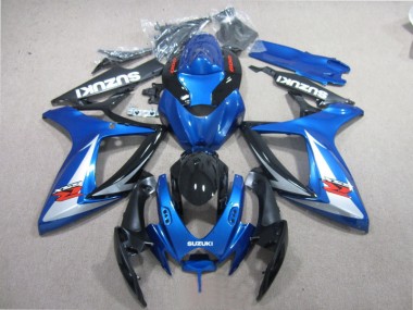 Best 2006-2007 Blue Black White Suzuki GSXR600 Motorcycle Fairing Kits