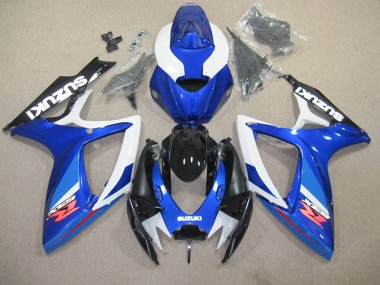 Best 2006-2007 Blue White Suzuki GSXR600 Replacement Fairings