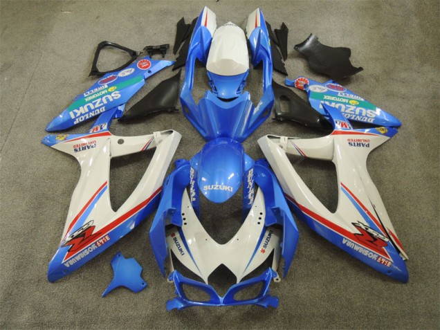 Best 2008-2010 Blue White with Decals Suzuki GSXR600 Bike Fairing Kit Best 2008-2010 Blue White with Decals Suzuki GSXR600 Bike Fairing Kit