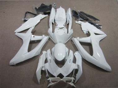 Best 2008-2010 White Suzuki GSXR600 Motorcycle Fairing Kit