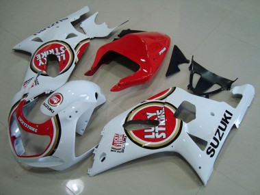 Best 2001-2003 Red White Lucky Strike Suzuki GSXR750 Motorcyle Fairings