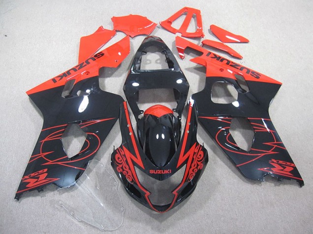 Best 2004-2005 Red Black Suzuki GSXR750 Motorcycle Fairings Best 2004-2005 Red Black Suzuki GSXR750 Motorcycle Fairings