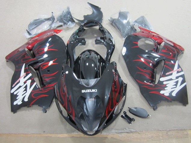 Best 1996-2007 Black Red Flame Suzuki GSXR1300 Hayabusa Motorcylce Fairings Best 1996-2007 Black Red Flame Suzuki GSXR1300 Hayabusa Motorcylce Fairings