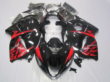 Best 1996-2007 Black Red Suzuki GSXR1300 Hayabusa Motorbike Fairing Kits
