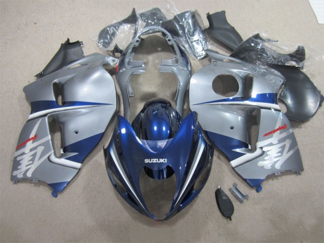 Best 1996-2007 Silver Blue Suzuki GSXR1300 Hayabusa Motorcylce Fairings