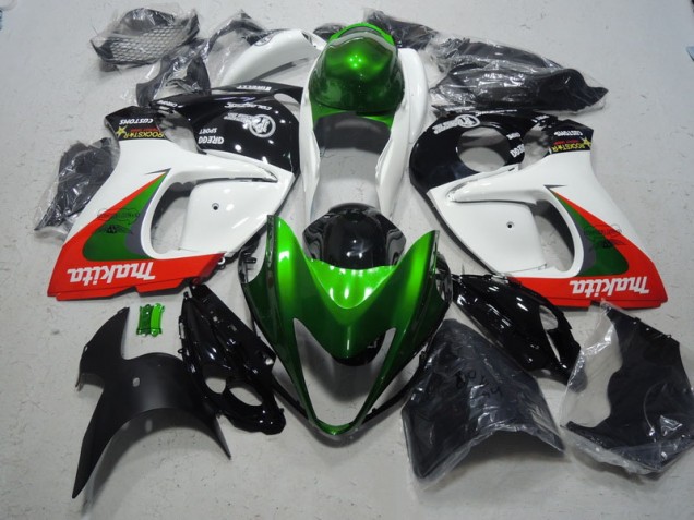 Best 2008-2019 White Green Makita Suzuki GSXR1300 Hayabusa Replacement Fairings Best 2008-2019 White Green Makita Suzuki GSXR1300 Hayabusa Replacement Fairings