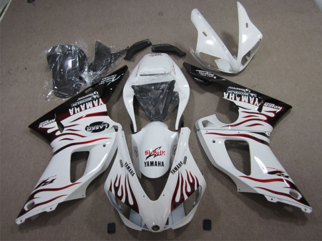 Best 1998-1999 White Shark Yamaha YZF R1 Bike Fairings