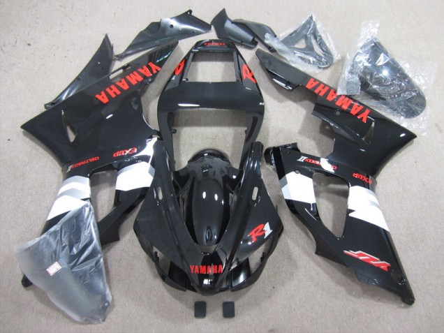 Best 1998-1999 Black Red Decal Yamaha YZF R1 Motorcycle Fairings Kits