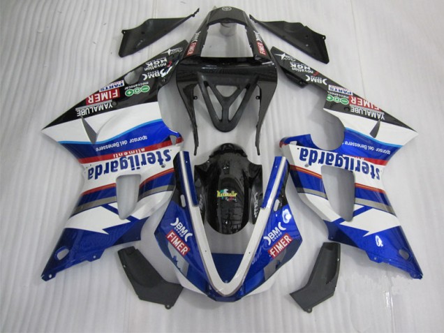 Best 2000-2001 Black White Blue Santander Yamaha YZF R1 Replacement Fairings Best 2000-2001 Black White Blue Santander Yamaha YZF R1 Replacement Fairings